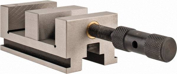 Interstate - 2-3/8" Jaw Width, 2-1/8" Jaw Opening Capacity, 1" Jaw Height, Toolmaker's Vise - V-Groove Jaw, 0.0001" Parallelism, 0.0002" Squareness, 4.33" OAL x 2.3" OAH - All Tool & Supply