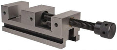 Interstate - 3-7/8" Jaw Width, 4-3/4" Jaw Opening Capacity, 1-9/16" Jaw Height, Toolmaker's Vise - V-Groove Jaw, 0.0001" Parallelism, 0.0002" Squareness, 10.23" OAL x 3-3/4" OAH - All Tool & Supply