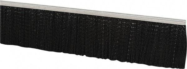 PRO-SOURCE - 3/16" Back Strip Brush Width, Metal Black Nylon Strip Brush - 2" Bristle Length, Nylon, 36" OAL - All Tool & Supply