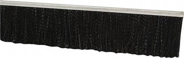 PRO-SOURCE - 1/2" Back Strip Brush Width, Metal Black Nylon Strip Brush - 3" Bristle Length, Nylon, 72" OAL - All Tool & Supply