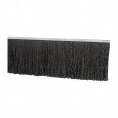 PRO-SOURCE - 1/2" Back Strip Brush Width, Metal Black Nylon Strip Brush - 4" Bristle Length, Nylon, 72" OAL - All Tool & Supply