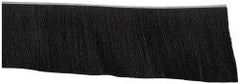 PRO-SOURCE - 1/2" Back Strip Brush Width, Metal Black Nylon Strip Brush - 6" Bristle Length, Nylon, 72" OAL - All Tool & Supply