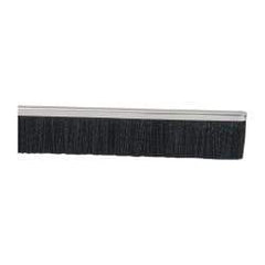 PRO-SOURCE - 5/16" Back Strip Brush Width, Metal Black Nylon Strip Brush - 1" Bristle Length, Nylon, 36" OAL - All Tool & Supply