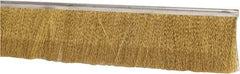 PRO-SOURCE - 1/2" Back Strip Brush Width, Stainless Steel Back Strip Brush - 2" Bristle Length, Brass, 36" OAL - All Tool & Supply