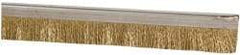 PRO-SOURCE - 1/2" Back Strip Brush Width, Stainless Steel Back Strip Brush - 1" Bristle Length, Brass, 72" OAL - All Tool & Supply