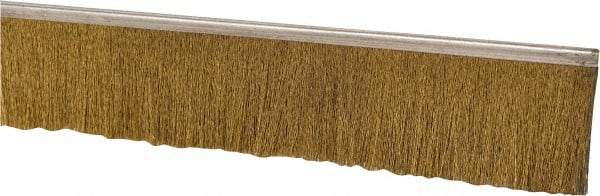 PRO-SOURCE - 1/2" Back Strip Brush Width, Stainless Steel Back Strip Brush - 2" Bristle Length, Brass, 72" OAL - All Tool & Supply