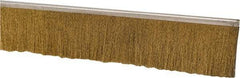 PRO-SOURCE - 1/2" Back Strip Brush Width, Stainless Steel Back Strip Brush - 2" Bristle Length, Brass, 72" OAL - All Tool & Supply