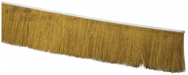 PRO-SOURCE - 1/2" Back Strip Brush Width, Stainless Steel Back Strip Brush - 4" Bristle Length, Brass, 72" OAL - All Tool & Supply