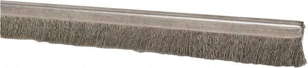 PRO-SOURCE - 5/16" Back Strip Brush Width, Stainless Steel Back Strip Brush - 1" Bristle Length, Stainless Steel, 36" OAL - All Tool & Supply