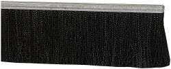 PRO-SOURCE - 1/2" Back Strip Brush Width, Metal Black Nylon Strip Brush - 4" Bristle Length, Nylon, 36" OAL - All Tool & Supply