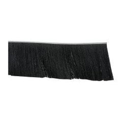 PRO-SOURCE - 1/2" Back Strip Brush Width, Metal Black Nylon Strip Brush - 6" Bristle Length, Nylon, 36" OAL - All Tool & Supply