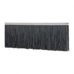 PRO-SOURCE - 1/2" Back Strip Brush Width, Metal Black Nylon Strip Brush - 6" Bristle Length, Nylon, 72" OAL - All Tool & Supply