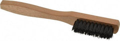 Made in USA - 7-1/2" OAL, Nylon Utility Brush - 9/16" Bristle Length, 1-1/2" Long x 1/2" Wide Head, Straight Hardwood Handle - All Tool & Supply