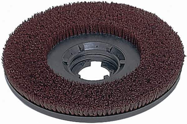 Made in USA - 15" Diam Scrubbing Brush - 13" Machine, 1-1/2" Trim Length, Polypropylene - All Tool & Supply