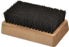 Made in USA - 3/4" Bristle Length, Horsehair Cleaning & Finishing Brush - 4-1/4" Long x 2-1/2" Wide Head, 4-1/4" OAL, Hardwood Block - All Tool & Supply