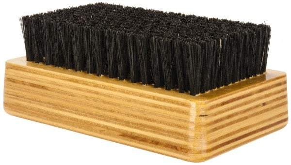 Made in USA - 3/4" Bristle Length, Hoghair Cleaning & Finishing Brush - 4-1/4" Long x 2-1/2" Wide Head, 4-1/4" OAL, Hardwood Block - All Tool & Supply