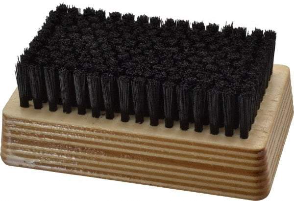 Made in USA - 3/4" Bristle Length, Synthetic Cleaning & Finishing Brush - 4-1/4" Long x 2-1/2" Wide Head, 4-1/4" OAL, Hardwood Block - All Tool & Supply