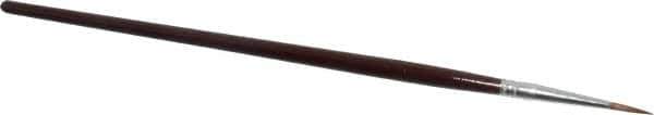 PRO-SOURCE - #3 Sable Artist's Paint Brush - 7/64" Wide, 7/16" Bristle Length, 5-1/2" Wood Handle - All Tool & Supply