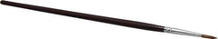 PRO-SOURCE - #4 Sable Artist's Paint Brush - 1/8" Wide, 1/2" Bristle Length, 5-1/2" Wood Handle - All Tool & Supply