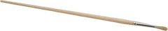 PRO-SOURCE - #3 Pig/Boar Artist's Paint Brush - 3/16" Wide, 7/8" Bristle Length, 11" Wood Handle - All Tool & Supply