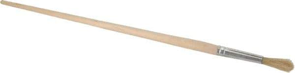 PRO-SOURCE - #6 Pig/Boar Artist's Paint Brush - 5/16" Wide, 1-1/4" Bristle Length, 11" Wood Handle - All Tool & Supply