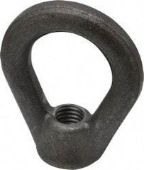 Made in USA - 2,700 Lb Capacity, M12x1.75 Thread, Carbon Steel Heavy Duty Lifting Eye Nut - Grade C-1030, 2.5" Long x 2-1/2" High, 1-1/4" Inside & 2" Outside Eye Diam, 7/8" Bell/Base Width - All Tool & Supply