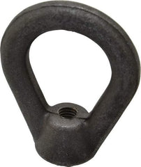 Made in USA - 2,700 Lb Capacity, M8x1.25 Thread, Carbon Steel Heavy Duty Lifting Eye Nut - Grade C-1030, 2.5" Long x 2-1/2" High, 1-1/4" Inside & 2" Outside Eye Diam, 7/8" Bell/Base Width - All Tool & Supply