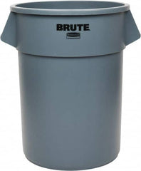 55 Gal Round Gray Trash Can Polyethylene