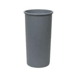 Rubbermaid - 22 Gal Gray Round Trash Can - Polyethylene, 30-1/8" High - All Tool & Supply