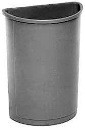 Rubbermaid - 21 Gal Beige Half-Round Trash Can - Polyethylene, 28" High x 21" Long x 11" Wide - All Tool & Supply