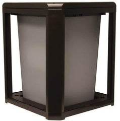 Rubbermaid - 35 Gal Brown Square Trash Can - Polycarbonate, 30-1/2" High x 26" Long x 26" Wide - All Tool & Supply