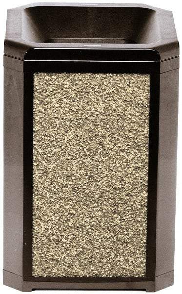 Rubbermaid - 50 Gal Beige Square Trash Can - Polycarbonate, 46-1/2" High x 26" Long x 26" Wide - All Tool & Supply