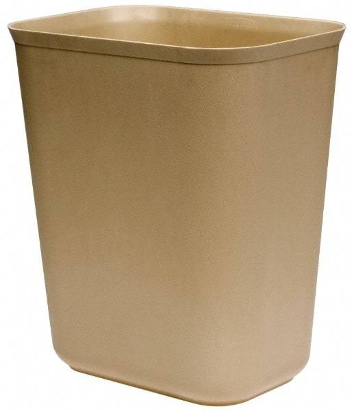 Rubbermaid - 7 Qt Beige Rectangle Trash Can - Fiberglass, 10-3/4" High x 6-3/8" Wide - All Tool & Supply