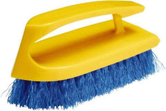 Rubbermaid - 1" Bristle Length, Synthetic Scrub Brush - 6" OAL, Easy Grip Handle, Blue, Plastic Block - All Tool & Supply