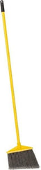 Rubbermaid - 10-1/2" Wide, Gray Polypropylene Bristles, Vinyl-Coated Metal Handle, Angled Broom - Flagged, Water Resistant - All Tool & Supply