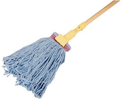 Rubbermaid - 5" Blue Head Band, Small Blended Fiber Loop End Mop Head - 4 Ply, Clamp Jaw Connection, Use for General Purpose - All Tool & Supply