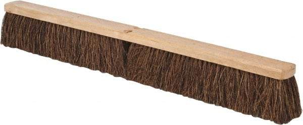 PRO-SOURCE - 36" Heavy Duty Palmyra Push Broom - 4" Bristle Length, Wood Block, Threaded Handle Connection, Handle Sold Separately - All Tool & Supply