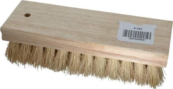 PRO-SOURCE - 1" Bristle Length, Tampico Scrub Brush - 7" OAL, Hardwood Block - All Tool & Supply