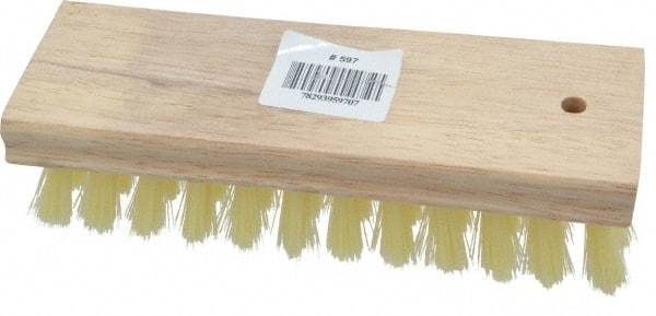 PRO-SOURCE - 1" Bristle Length, Polypropylene Scrub Brush - 7" OAL, Hardwood Block - All Tool & Supply