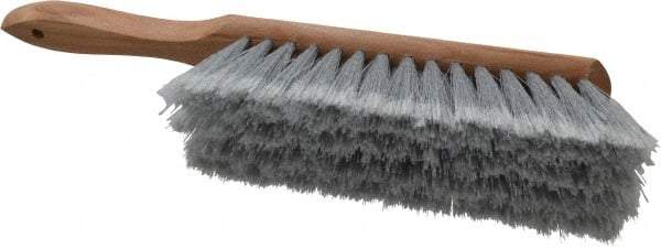 PRO-SOURCE - Plastic Counter Duster - 2-1/2" Bristle Length, 8" Long Head, Hardwood Handle, Gray - All Tool & Supply