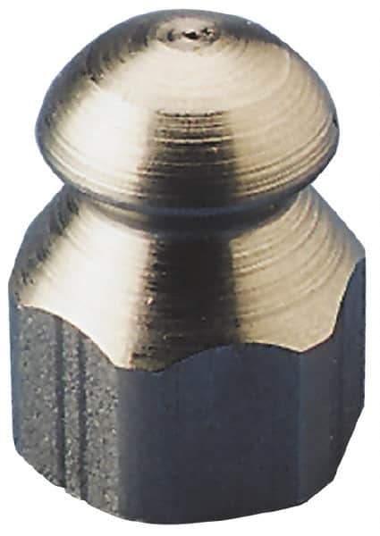 Value Collection - 4,200 psi Fixed, Stainless Steel, Sewer Pressure Washer Nozzle - 7.5mm Orifice Diam, 1/4" Thread, FPT, Polished - All Tool & Supply