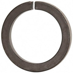 Value Collection - 3", 2.008" ID, 0.458" Thick Split Lock Washer - Grade 8 Spring Steel, Uncoated, 2.008" Min ID, 2.039" Max ID, 4.074" Max OD - All Tool & Supply