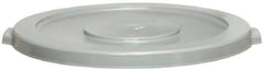 Continental - Round Lid for Use with 32 Gal Round Trash Cans - Gray, Polyethylene, For Huskee Trash Cans - All Tool & Supply