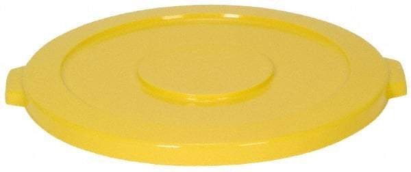 Continental - Round Lid for Use with 44 Gal Round Trash Cans - Yellow, Polyethylene, For Huskee Trash Cans - All Tool & Supply