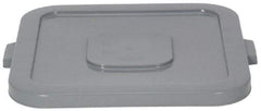 Continental - Square Lid for Use with 32 Gal Square Trash Cans - Gray, Structolene, For Huskee Trash Cans - All Tool & Supply