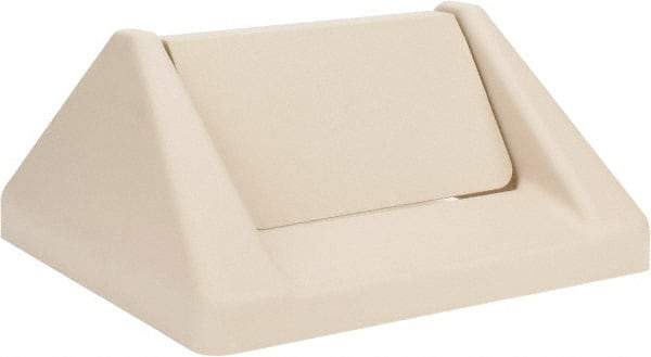 Continental - Square Lid for Use with 25 & 32 Gal Trash Cans - Beige, Polypropylene, For Swingline Trash Cans - All Tool & Supply