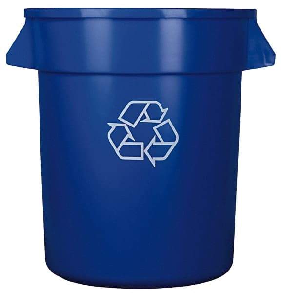 Continental - 20 Gal Blue Round Recycling Container - Polyethylene - All Tool & Supply