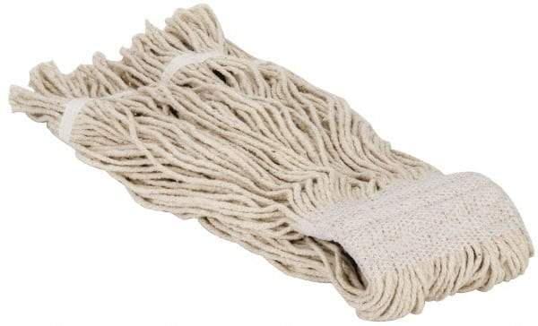 PRO-SOURCE - 5" White Head Band, X-Large Cotton Cut End Mop Head - 4 Ply, Clamp Jaw Connection, Use for General Purpose - All Tool & Supply