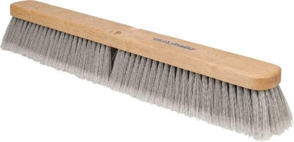 PRO-SOURCE - 24" General Purpose Polypropylene Push Broom - 3" Bristle Length, Wood Block, Threaded Handle Connection, Handle Sold Separately - All Tool & Supply