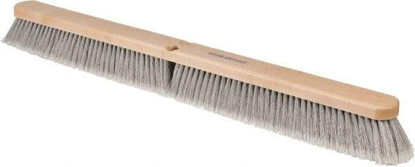 PRO-SOURCE - 36" General Purpose Polypropylene Push Broom - 3" Bristle Length, Wood Block, Threaded Handle Connection, Handle Sold Separately - All Tool & Supply